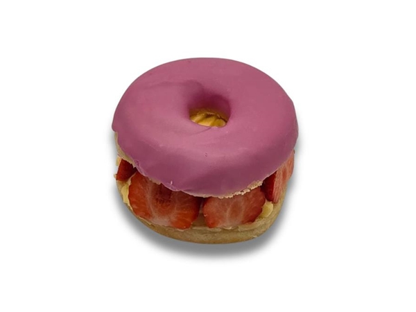 Aardbeien donut