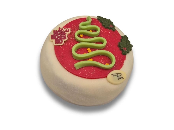 Marsepein slagroomtaart rond